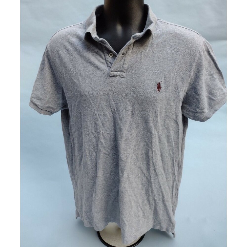 Polo By Ralph Lauren Gray Short Sleeve Polo Shirt Men's Size L 100% Cotton